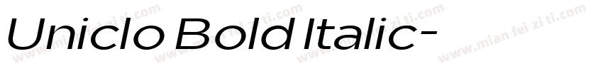 Uniclo Bold Italic字体转换